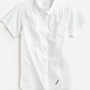 J. Crew White Classic-fit Short Sleeve Lightweight Cotton Poplin Shirt
